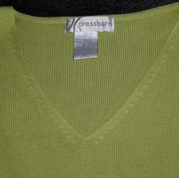 Dresbarn green cotton/acrylic sweater - Picture 3 of 5